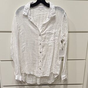 Bella Dahl Women's Cream Button-Down Shirt